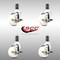 Service Caster 3 Inch 316SS Nylon Wheel Swivel 1-3/8 Inch Expanding Stem Caster Set Brake SCC SCC-SS316EX20S314-NYS-TLB-138-4 - alternate 1